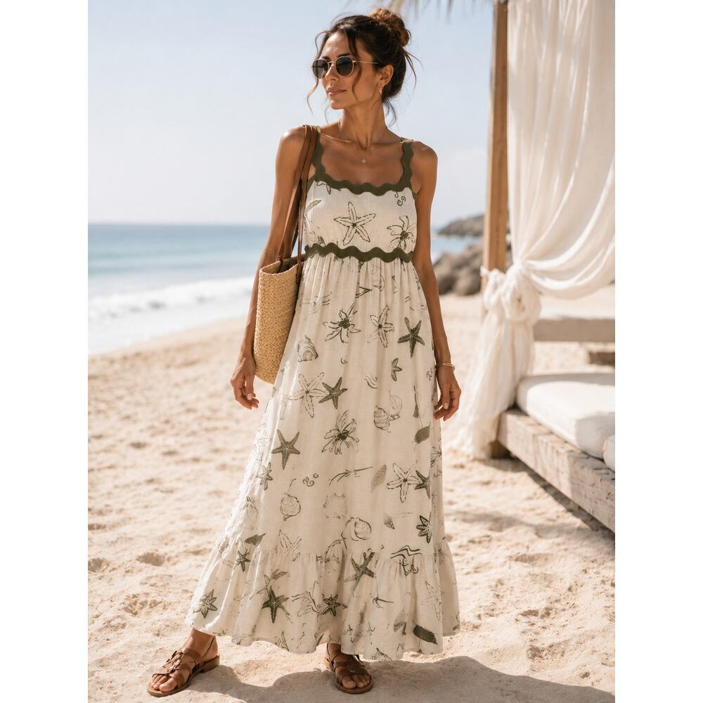 Anthropologie By the River Tiered Maxi Dress Size Small NWOT - Picture 1 of 8